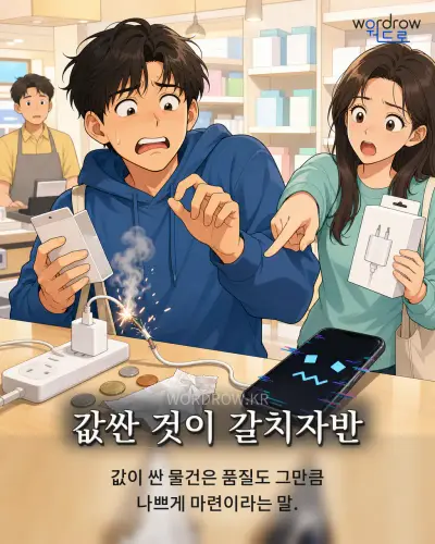한국어 속담 “값싼 것이 갈치자반” 1컷 일러스트